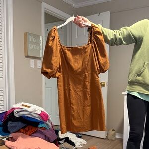 Francesca's Collections Camel Brown Dress